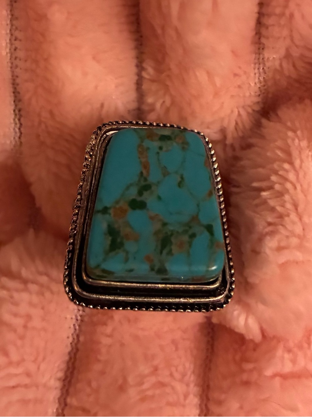 Turquoise Stone Statement Ring - Blue Turquoise Design